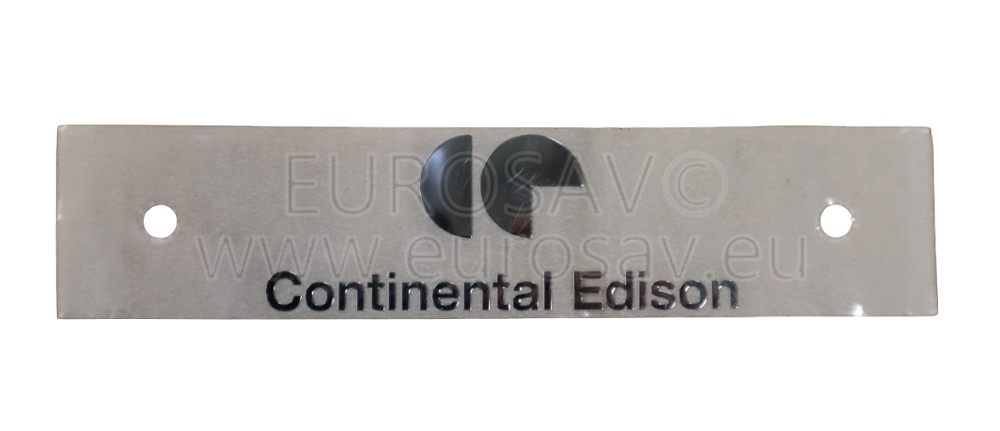 PLAQUE MARQUE CONTINENTAL EDISON